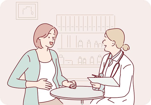 医療機関にて詳細説明